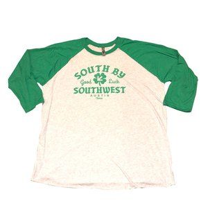 2018 SXSW St. Paddy's 3/4 Sleeve T-Shirt size XL